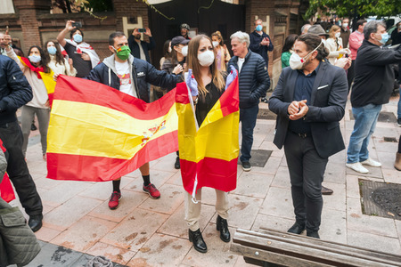 Protest gegen die Corona-Maßnahmen in Madrid
