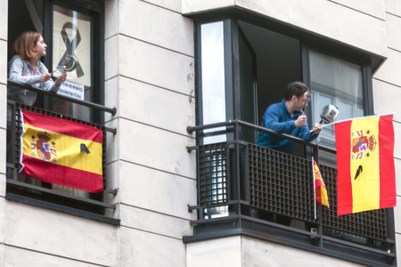 Protest gegen die Corona-Maßnahmen in Madrid