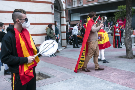 Protest gegen die Corona-Maßnahmen in Madrid