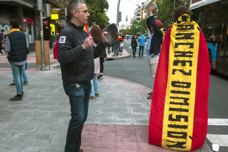 Protest gegen die Corona-Maßnahmen in Madrid