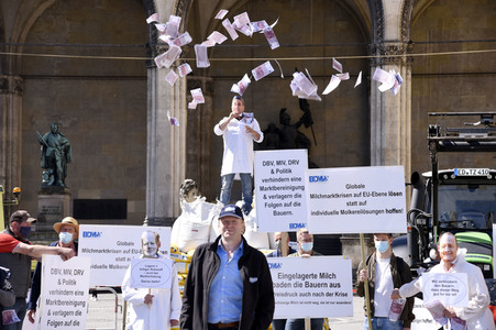 Protest der Milchbauern in München
