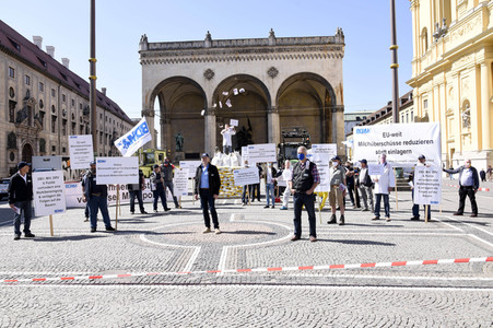 Protest der Milchbauern in München