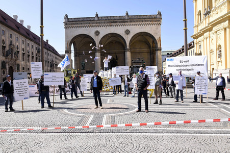 Protest der Milchbauern in München