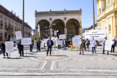 Protest der Milchbauern in München