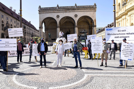 Protest der Milchbauern in München
