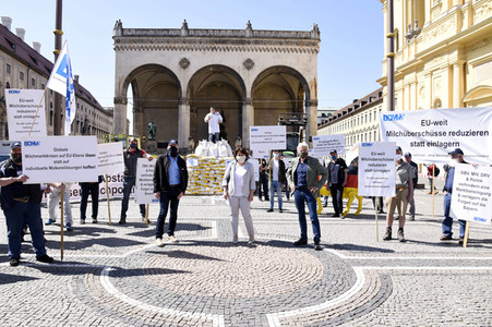 Protest der Milchbauern in München