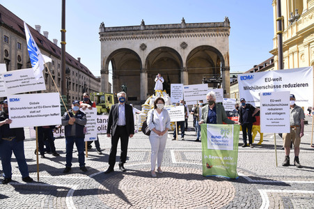 Protest der Milchbauern in München