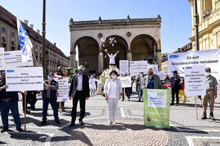 Protest der Milchbauern in München