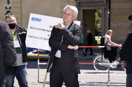 Protest der Milchbauern in München