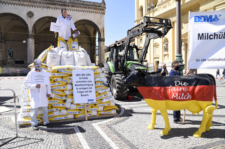 Protest der Milchbauern in München