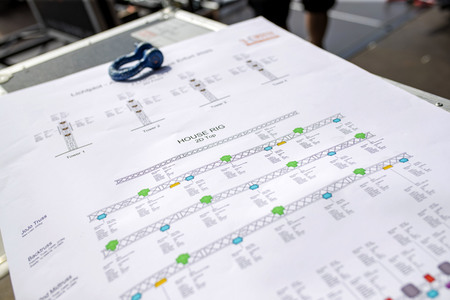 Bühnenaufbau für Autokonzerte in Erfurt