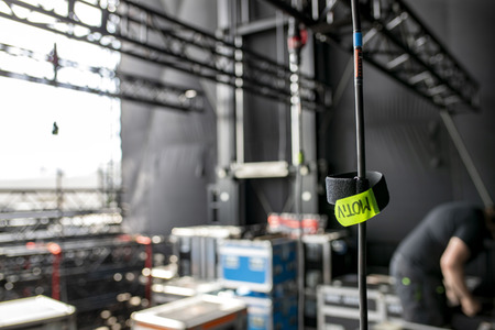 Bühnenaufbau für Autokonzerte in Erfurt