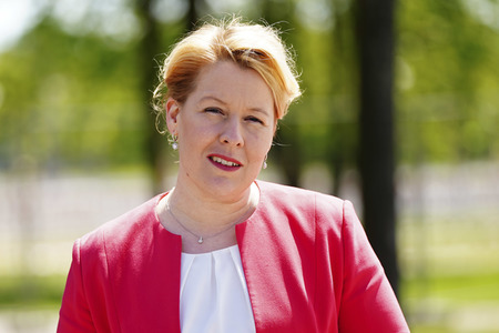 Pressestatement von Franziska Giffey in Berlin