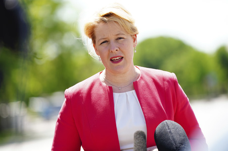 Pressestatement von Franziska Giffey in Berlin