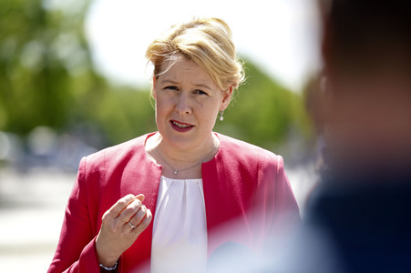 Pressestatement von Franziska Giffey in Berlin