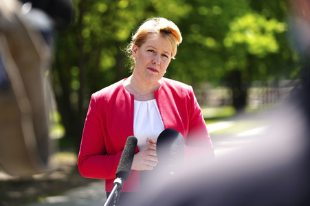 Pressestatement von Franziska Giffey in Berlin