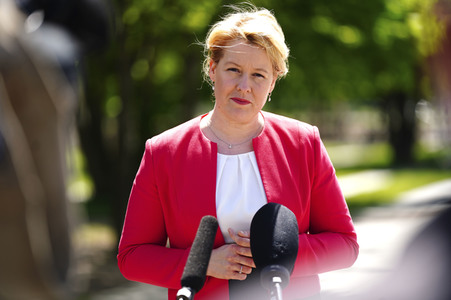 Pressestatement von Franziska Giffey in Berlin