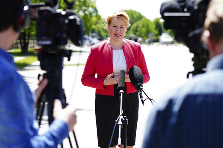 Pressestatement von Franziska Giffey in Berlin