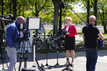Pressestatement von Franziska Giffey in Berlin