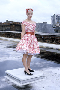 Modepräsentation mit Paula Yates in London