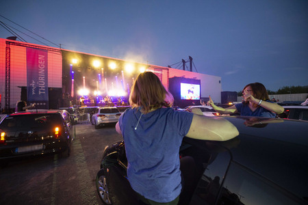 Autokonzert von Revolverheld in Erfurt