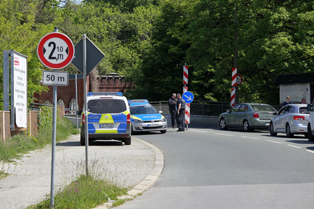 Megastau zu Himmelfahrt an der deutsch-polnischen Grenze in Görlitz