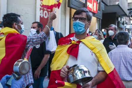 Proteste vor der PSOE-Zentrale in Madrid