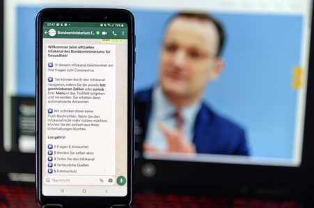 Symbolbild Offizieller WhatsApp-Infokanal des Bundesministeriums für Gesundheit