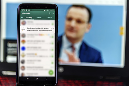 Symbolbild Offizieller WhatsApp-Infokanal des Bundesministeriums für Gesundheit