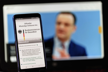 Symbolbild Offizieller WhatsApp-Infokanal des Bundesministeriums für Gesundheit