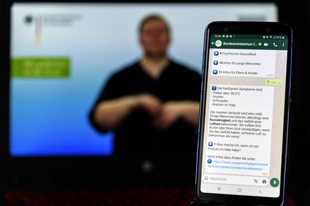 Symbolbild Offizieller WhatsApp-Infokanal des Bundesministeriums für Gesundheit