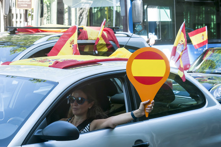 Autokorso gegen die Regierung in Madrid