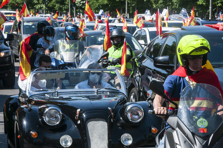 Autokorso gegen die Regierung in Madrid