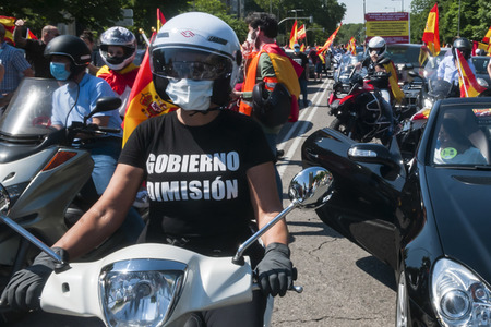 Autokorso gegen die Regierung in Madrid