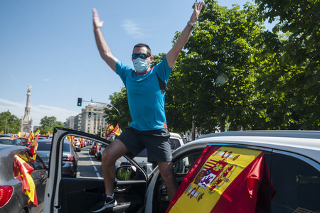 Autokorso gegen die Regierung in Madrid