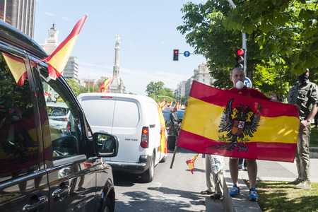 Autokorso gegen die Regierung in Madrid