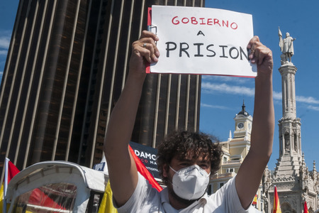 Autokorso gegen die Regierung in Madrid