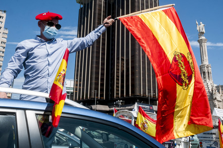 Autokorso gegen die Regierung in Madrid