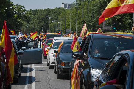 Autokorso gegen die Regierung in Madrid