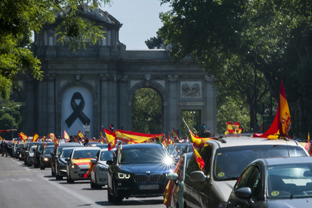Autokorso gegen die Regierung in Madrid