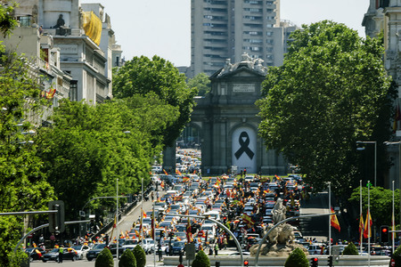 Autokorso gegen die Regierung in Madrid