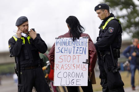 Corona-Demo in Köln