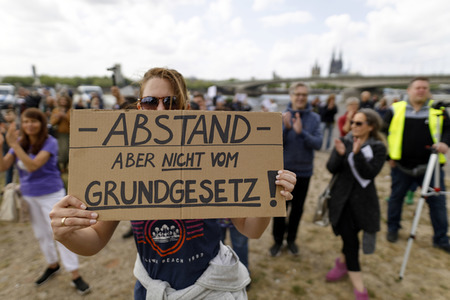 Corona-Demo in Köln