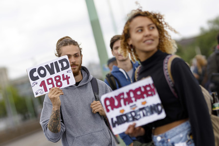 Corona-Demo in Köln