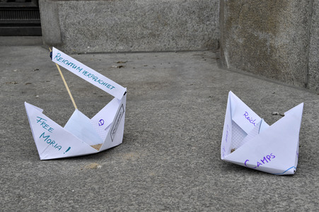 Protest gegen Flüchtlingspolitik in Berlin