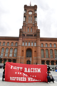 Protest gegen Flüchtlingspolitik in Berlin