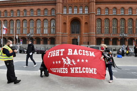 Protest gegen Flüchtlingspolitik in Berlin