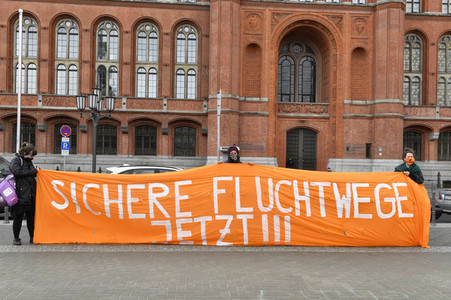 Protest gegen Flüchtlingspolitik in Berlin