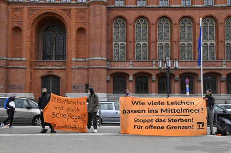 Protest gegen Flüchtlingspolitik in Berlin