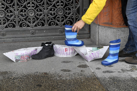 Protest gegen Flüchtlingspolitik in Berlin